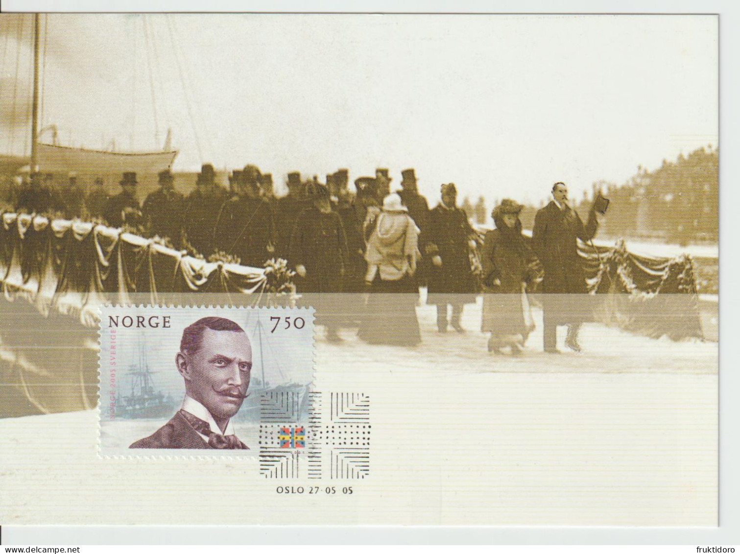 Norway Maximum Card Mi 1534-1535 Centenary Of Dissolution Of Union With Sweden - Christian Michelsen - King Haakon 2005 - Maximum Cards & Covers