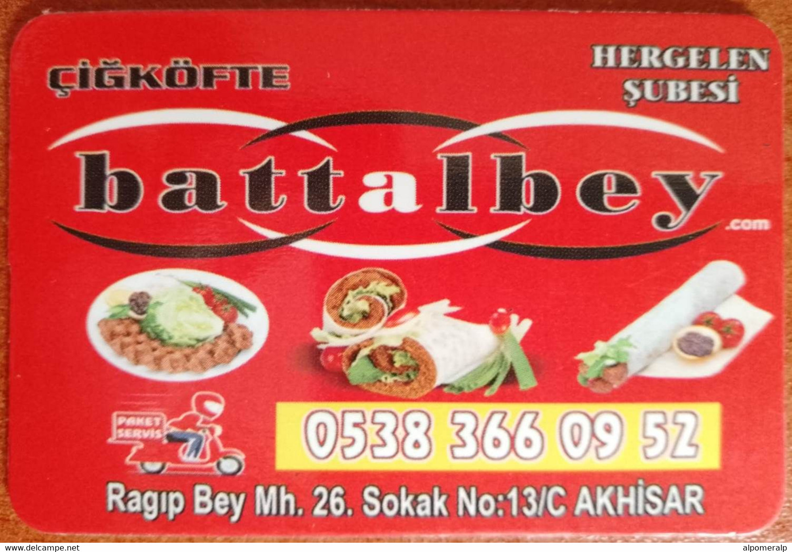 Magnet, Çiğ Köfte (Spicy Raw Turkish Meatballs) Fast Food, Gastronomy 6,3 X 4,3 Cm - Publicitaires