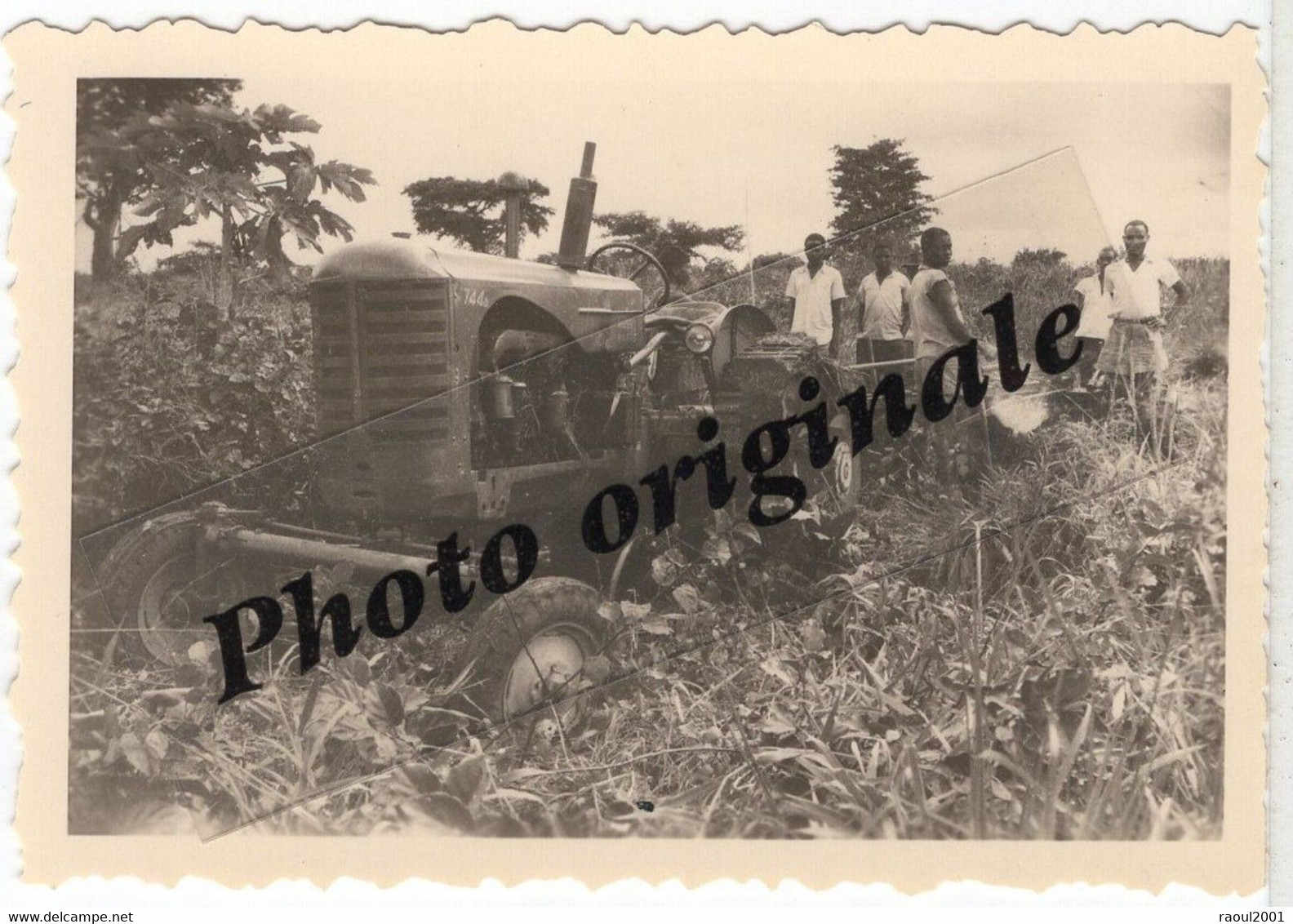 Photo Originale - RWANDA Kigali ? Tracteur MASSEY HARRIS 744 D Avec Chenille Fabriqué Au Royaume-Uni Ecosse Années 50 - Ruanda