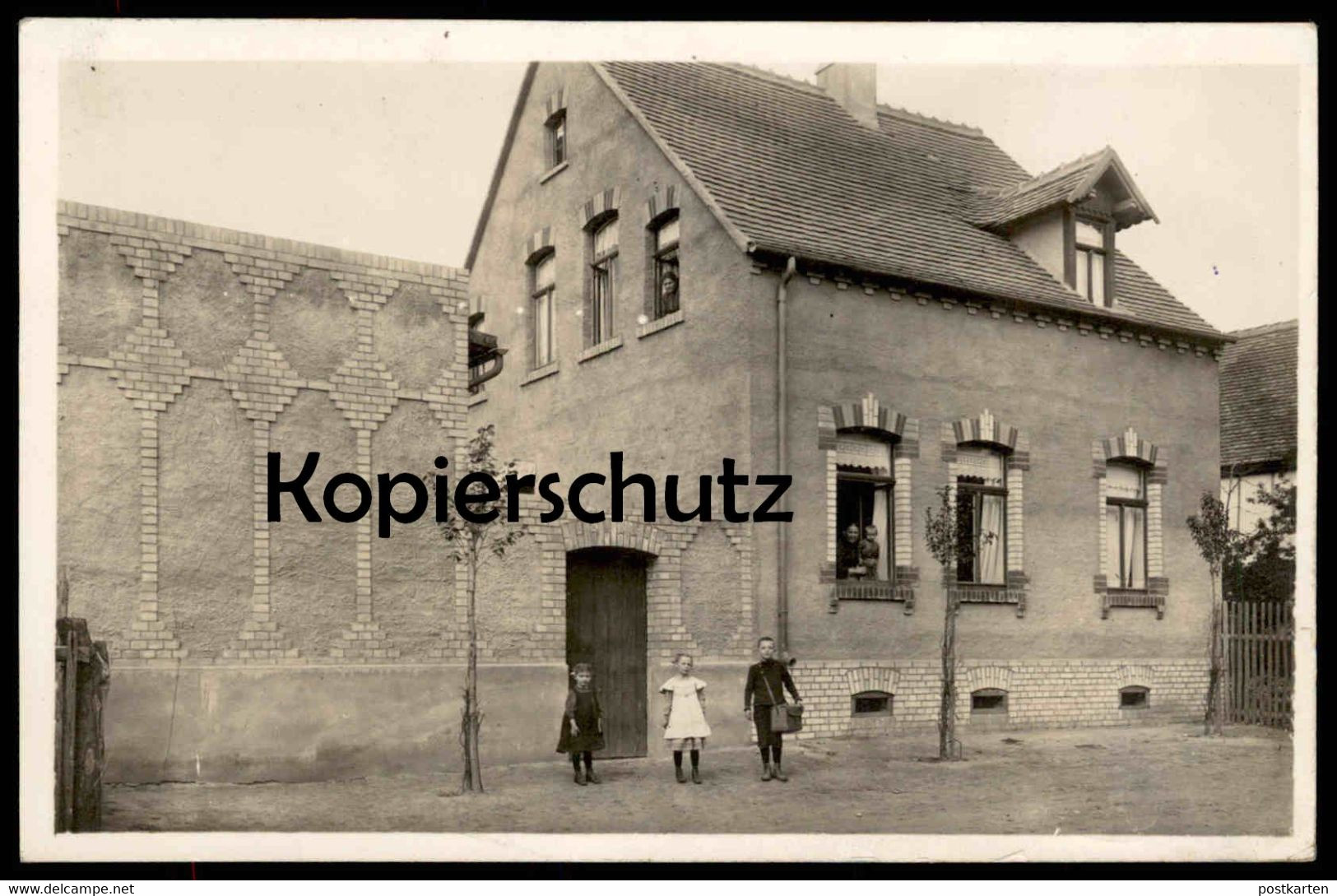 ALTE FOTO POSTKARTE HELFTA BEI EISLEBEN GEBÄUDE HAUS 1918 Ansichtskarte AK Cpa Photo Postcard - Eisleben