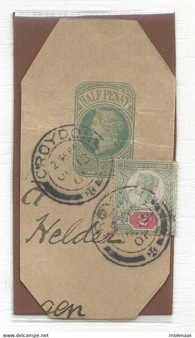 Groot-Brittannië > 1840-1901 (Victoria) > 'Lila & Groene' Uitgaven (1883-84) >   Briefstukje Uit 1901 (9543) - Covers & Documents