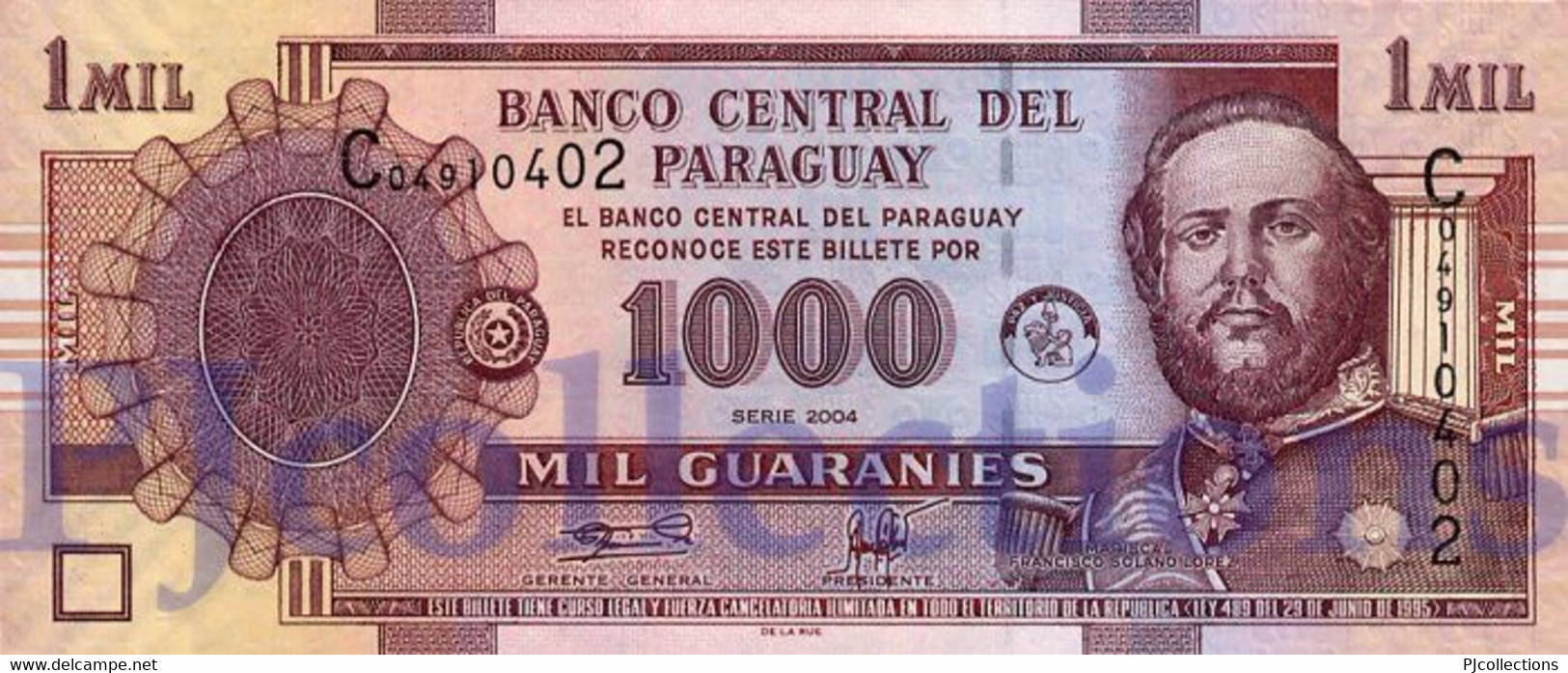 PARAGUAY 1000 GUARANIES 2004 PICK 222a UNC - Paraguay