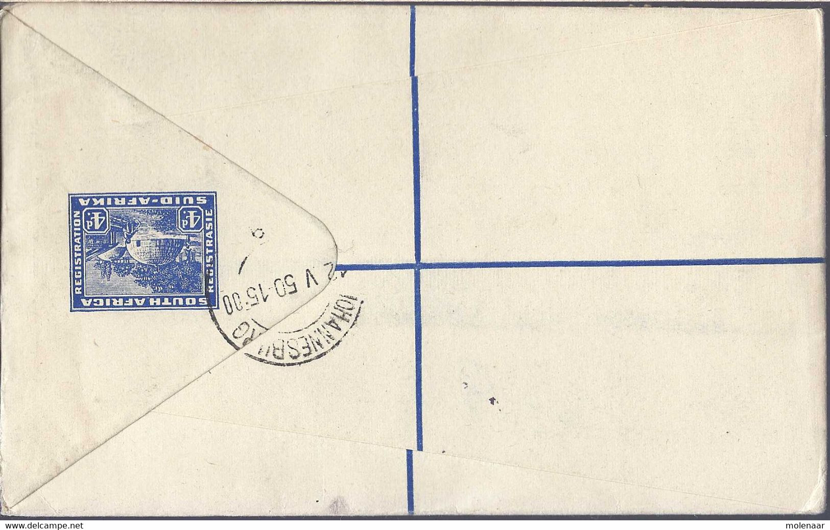 Zuid-Afrika Aangetekende Luchtpostbrief Uit 1968 Met 7 Postzegels  (9545) - Covers & Documents