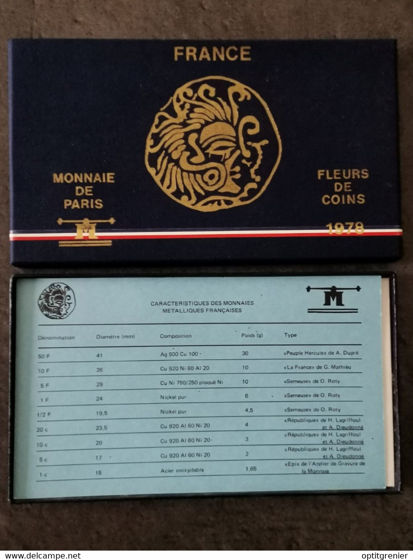 VIDE / EMPTY / COFFRET VIDE FRANCS 1978 FDC / FRANCE - BU, BE & Muntencassettes