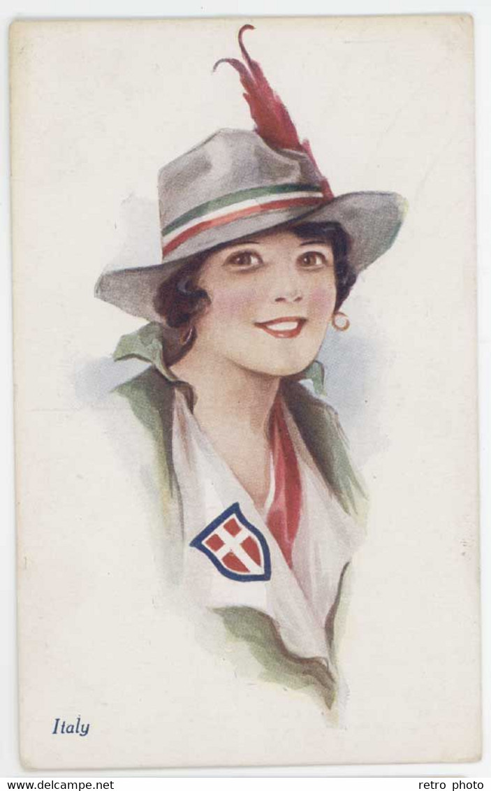 Cpa Boileau (?), Italy / Italie ( Portrait De Femme )  ( ILL ) - Boileau, Philip