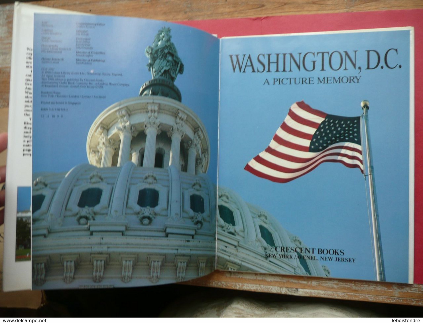 WASHINGTON D. C. A PICTURE MEMORY 1990 CRESCENT BOOKS BILL HARRIS LOUISE HOUGHTON - America Del Nord
