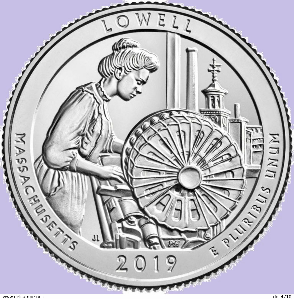 USA Quarter 1/4 Dollar 2019 P, Lowell - Massachusetts, KM#698, Unc - 2010-...: National Parks