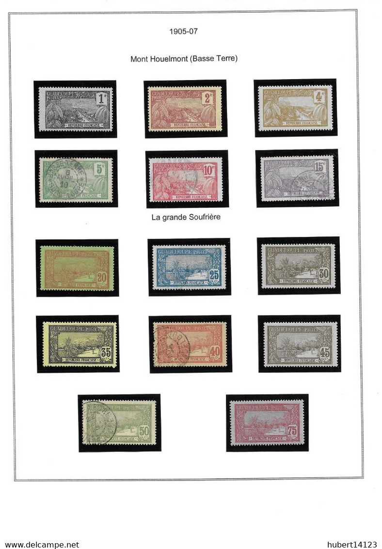 GUADELOUPE 1905-07 N° 55 à 71 - Otros & Sin Clasificación