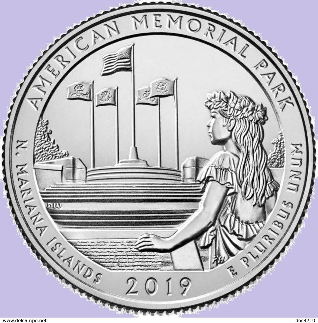 USA Quarter 1/4 Dollar 2019 D, American Memorial Park - Northern Mariana Islands, KM#695, Unc - 2010-...: National Parks