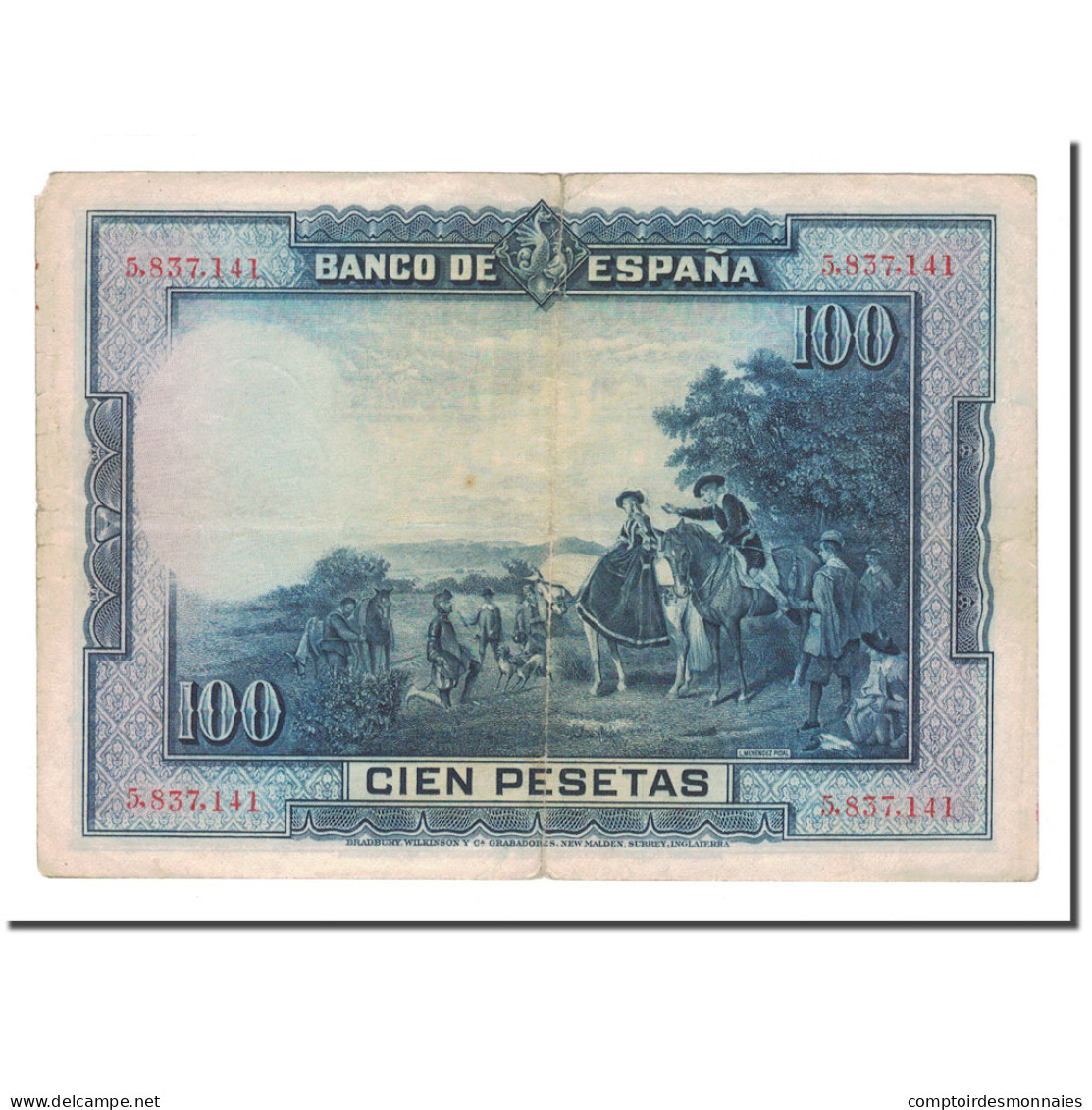 Billet, Espagne, 100 Pesetas, 1928, 1928-08-15, KM:76a, TTB - 100 Pesetas