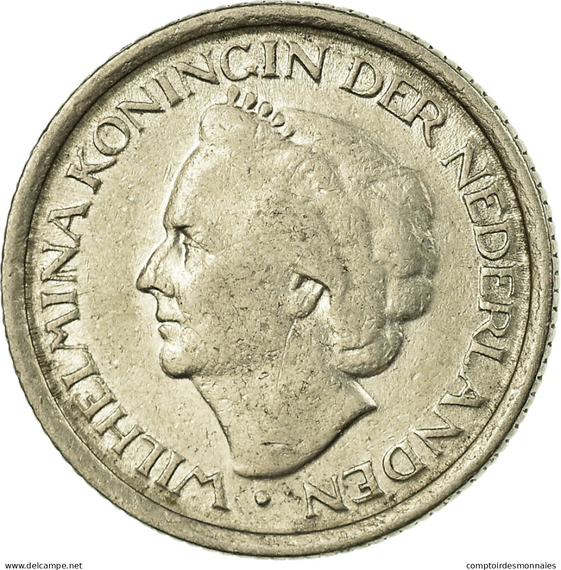 Monnaie, Pays-Bas, Wilhelmina I, 25 Cents, 1948, TB+, Nickel, KM:178 - 25 Centavos