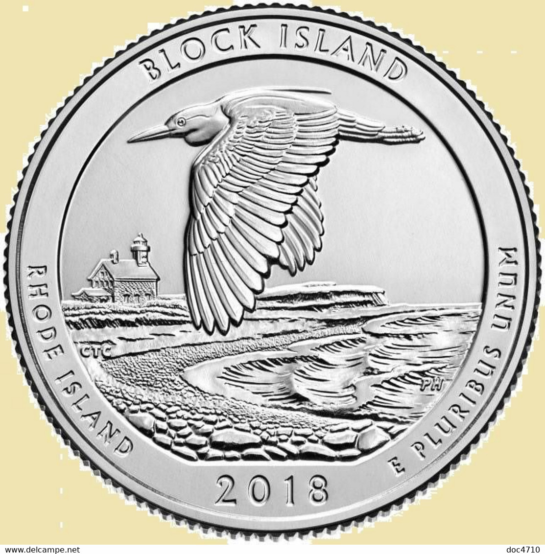 USA Quarter 1/4 Dollar 2018 P, Block Island National Wildlife Refuge - Rhode Island, KM#673, Unc - 2010-...: National Parks