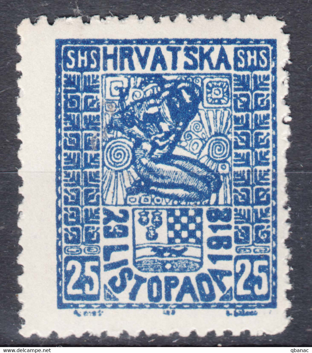 Yugoslavia, Kingdom SHS, Issues For Croatia 1918 Mi#53 Error - Offset Print, Mint Never Hinged - Ungebraucht
