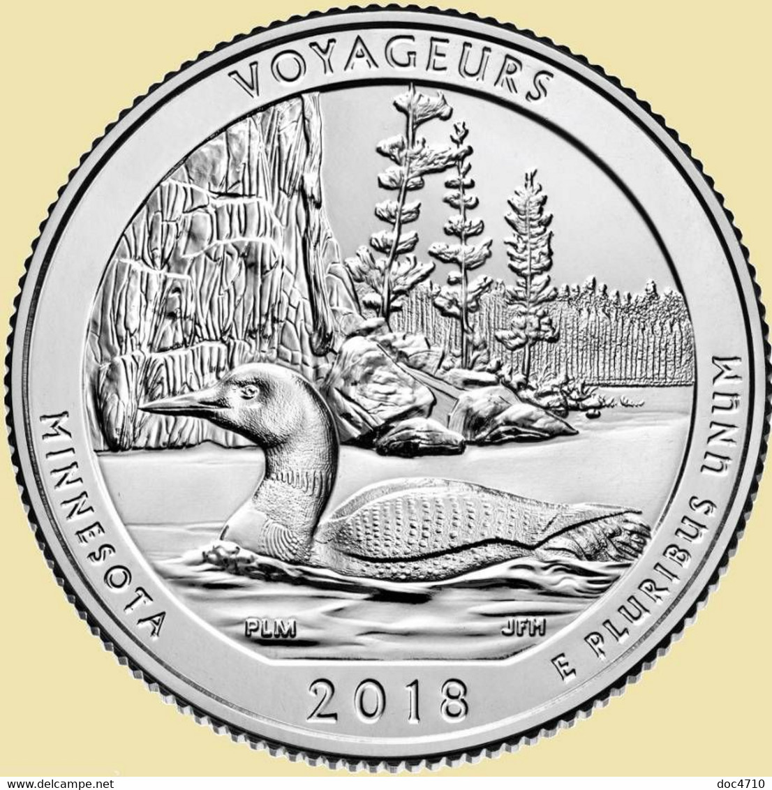 USA Quarter 1/4 Dollar 2018 D, Voyageurs - Minnesota, KM#671, Unc - 2010-...: National Parks