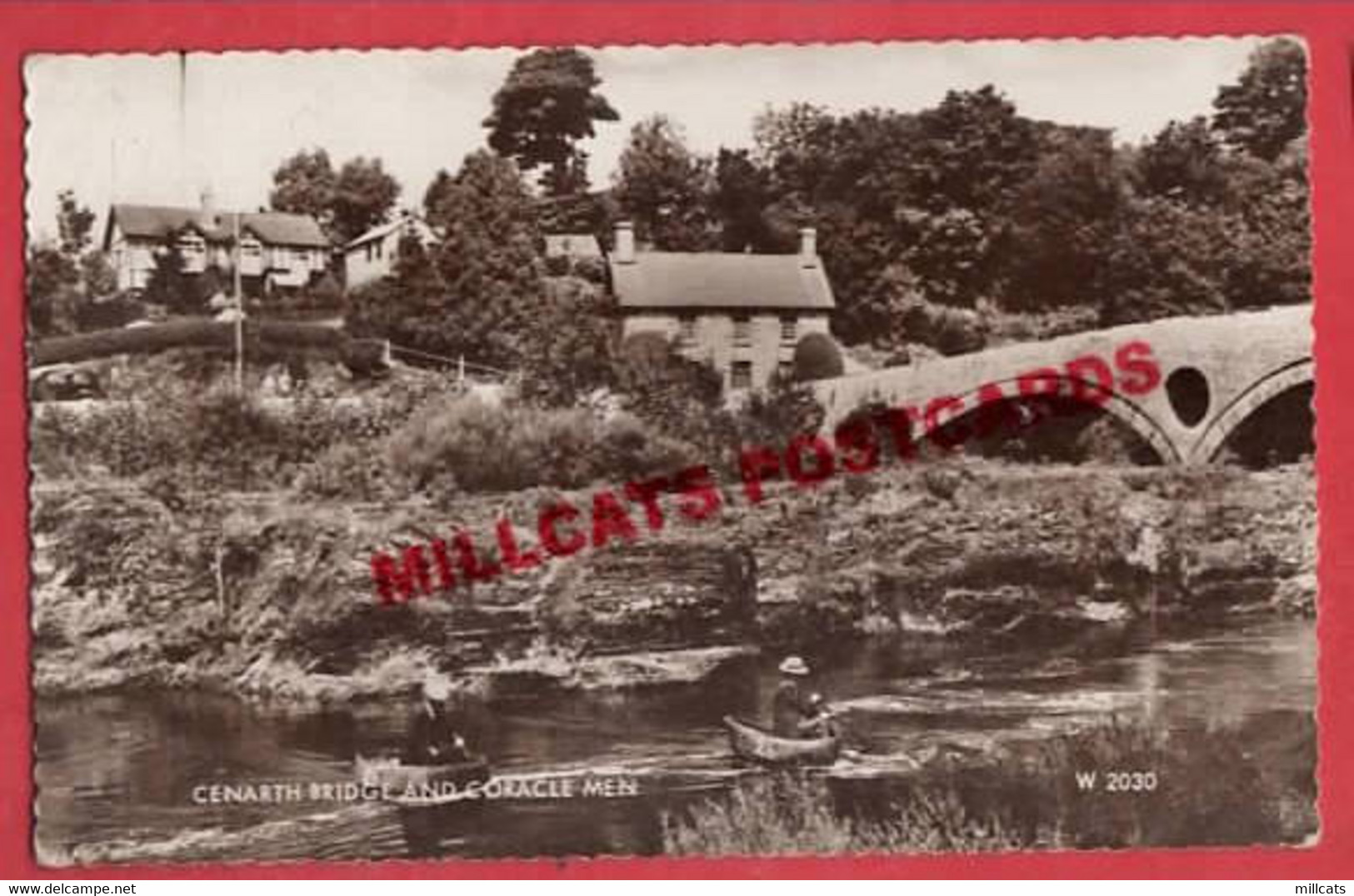 CARMARTHENSHIRE  NEWCASTLE EMLYN   CENARTH BRIDGE CORACLE FISHING - Carmarthenshire