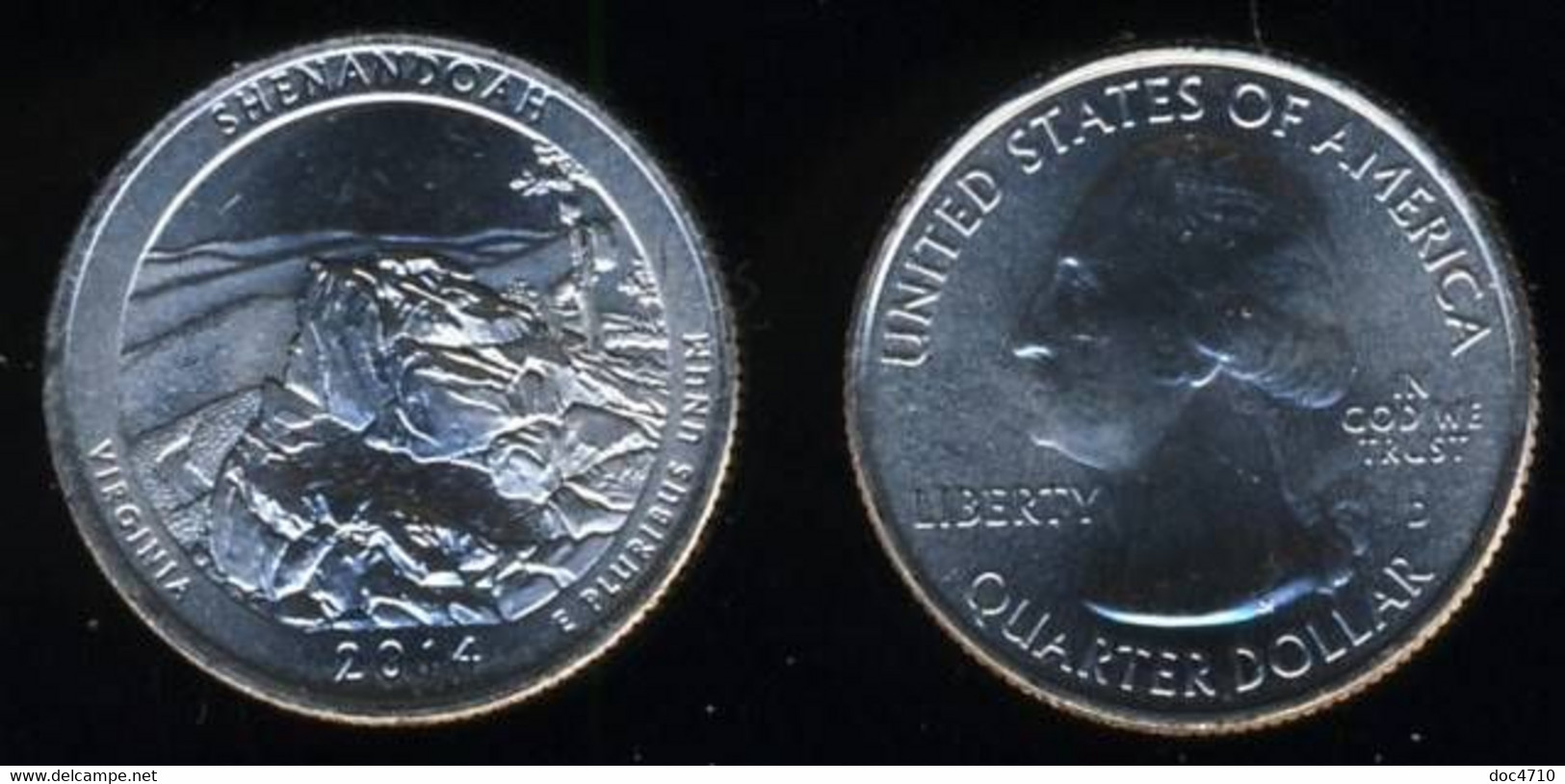 USA Quarter 1/4 Dollar 2014 P, Shenandoah National Park - Virginia, KM#567, Unc - 2010-...: National Parks