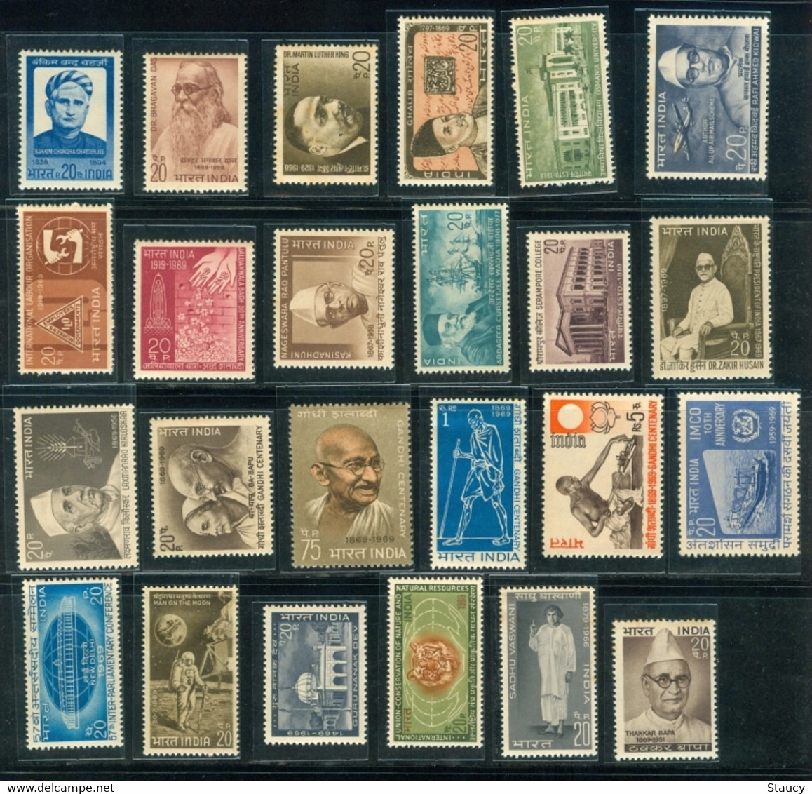 India 1969 Complete Year Pack / Set / Collection Total 24 Stamps (No Missing) MNH As Per Scan - Unused Stamps