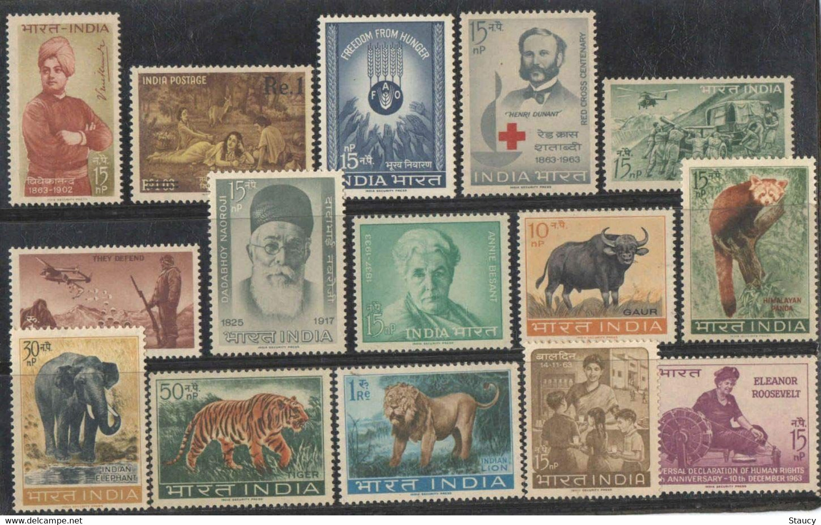 India 1963 Complete Year Pack / Set / Collection Total 15 Stamps (No Missing) MNH As Per Scan - Unused Stamps