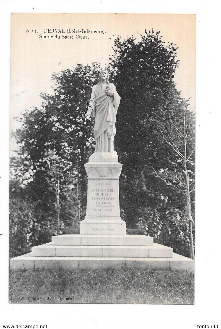 DERVAL - 44 - Statue Du Sacré Coeur - CPA TRES RARE - 020/SAL22 - - Derval