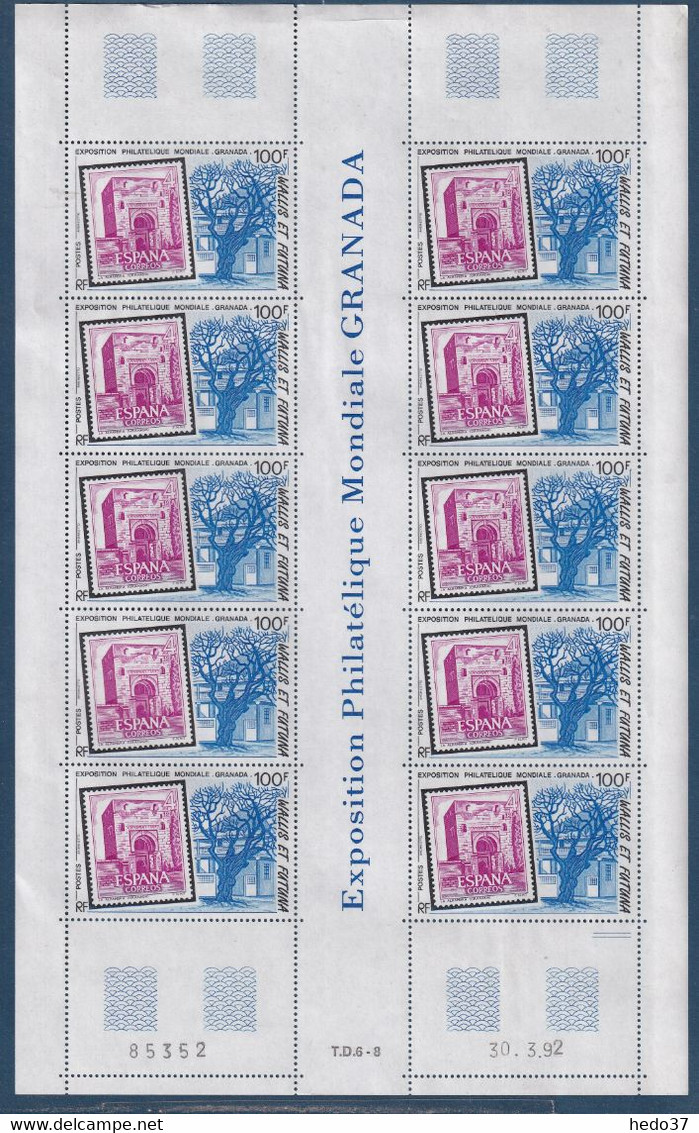 Wallis Et Futuna N°428 - Feuille Entière - Neuf ** Sans Charnière - Bdf B/TB Sinon TB - Unused Stamps