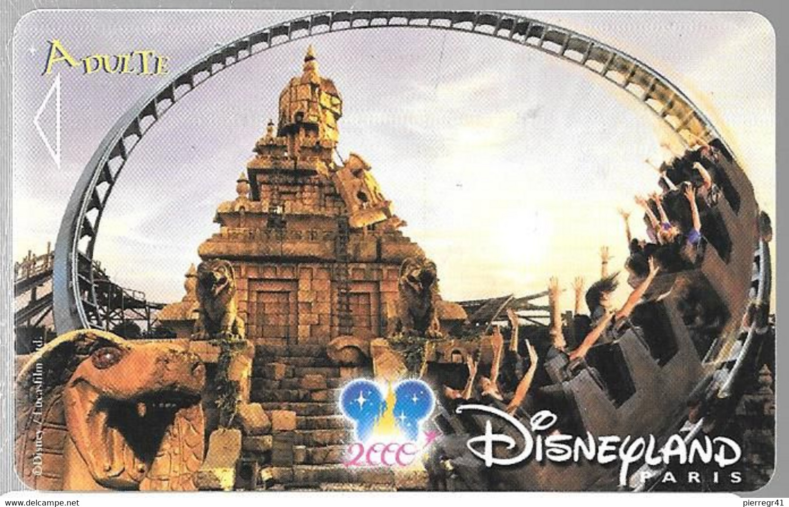 PASS-DISNEY-DISNEYLAND PARIS-2000-INDIANA JONES-V°NARBONI 00/03/TEM-VALIDE  ODYSSEE-TBE - Disney Passports