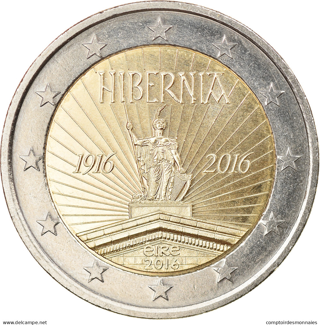 Ireland, 2 Euro, Hibernia, 2016, SPL, Bi-Metallic, KM:88 - Irlanda