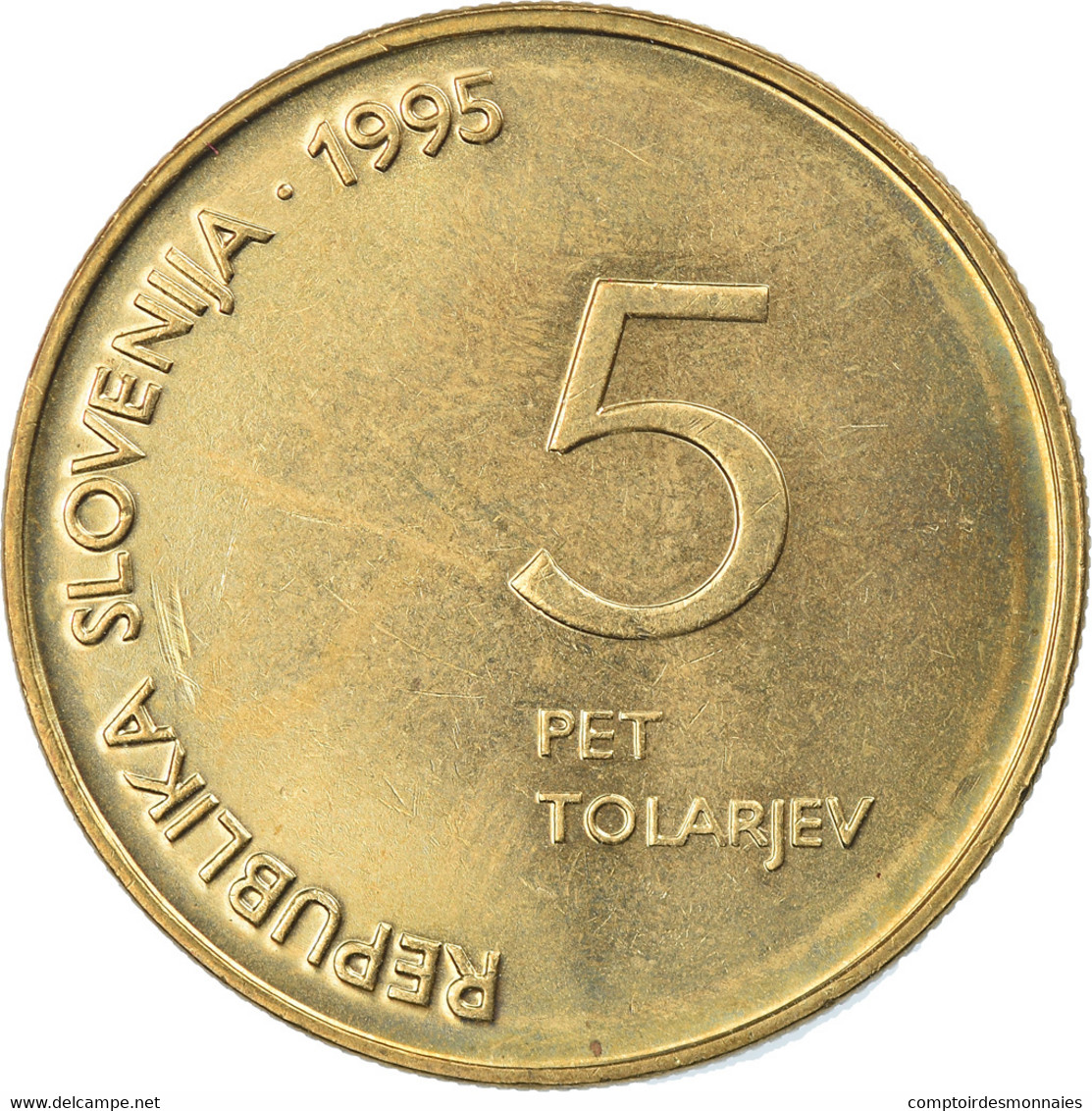 Monnaie, Slovénie, 5 Tolarjev, 1995, FDC, Nickel-brass, KM:22 - Slovénie