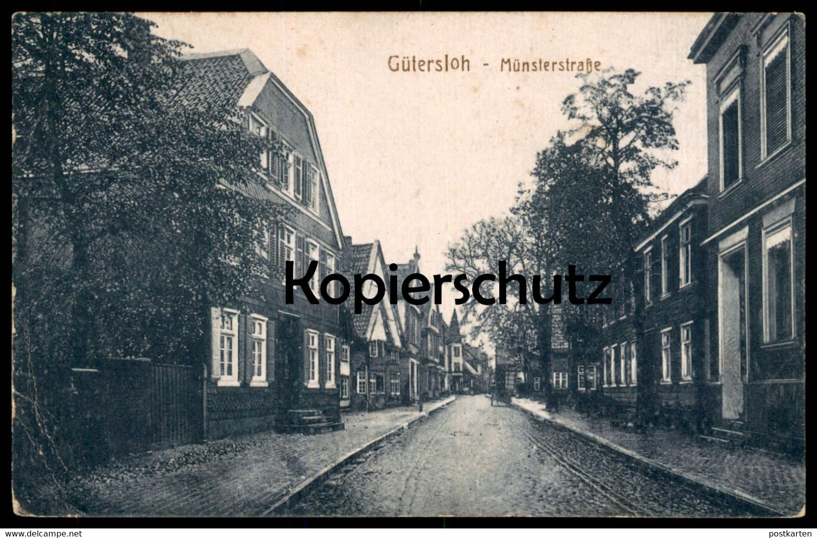 ALTE POSTKARTE GÜTERSLOH MÜNSTERSTRASSE Ansichtskarte AK Postcard Cpa - Guetersloh