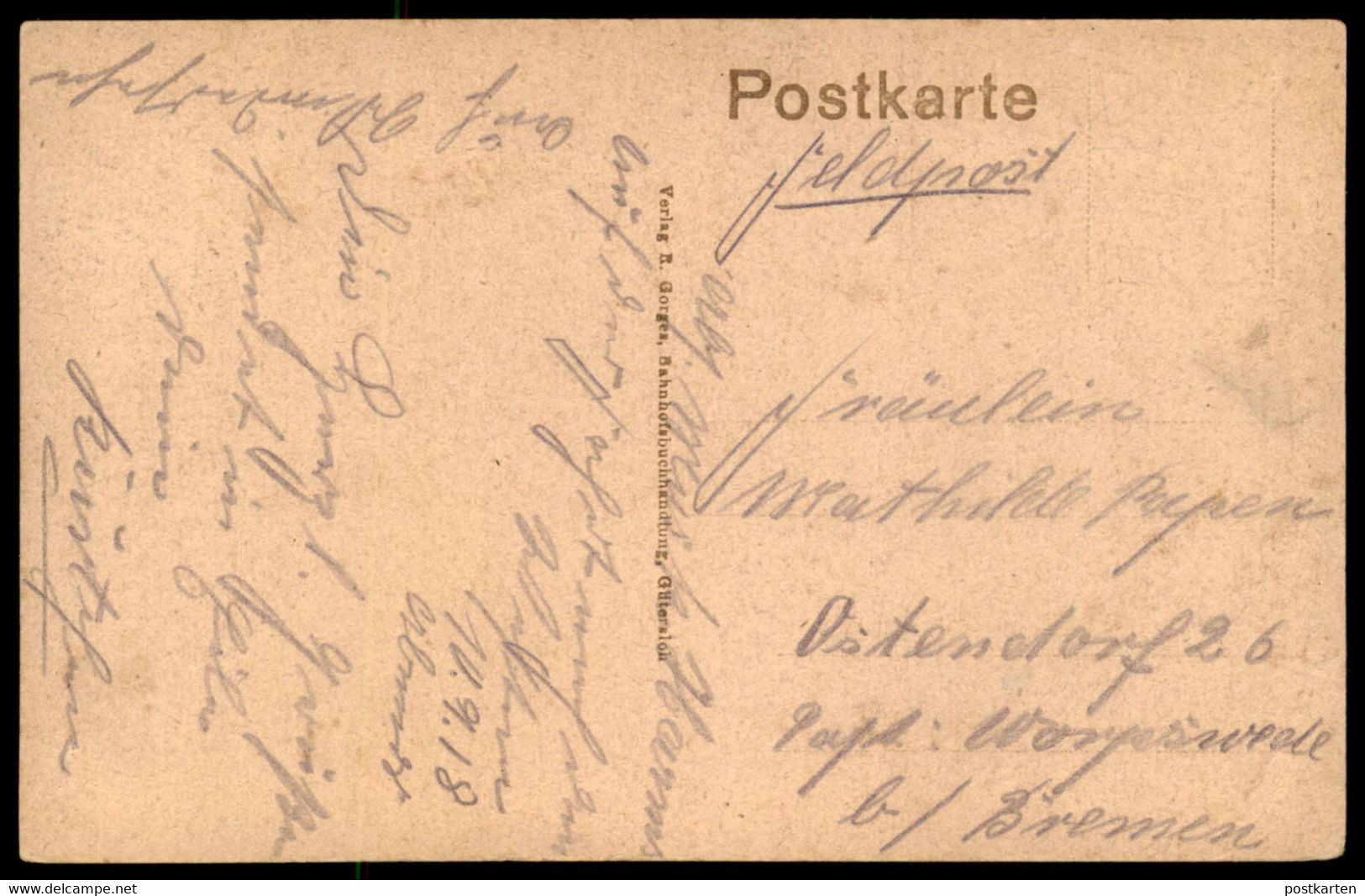 ALTE POSTKARTE GÜTERSLOH MÜNSTERSTRASSE Ansichtskarte AK Postcard Cpa - Gütersloh