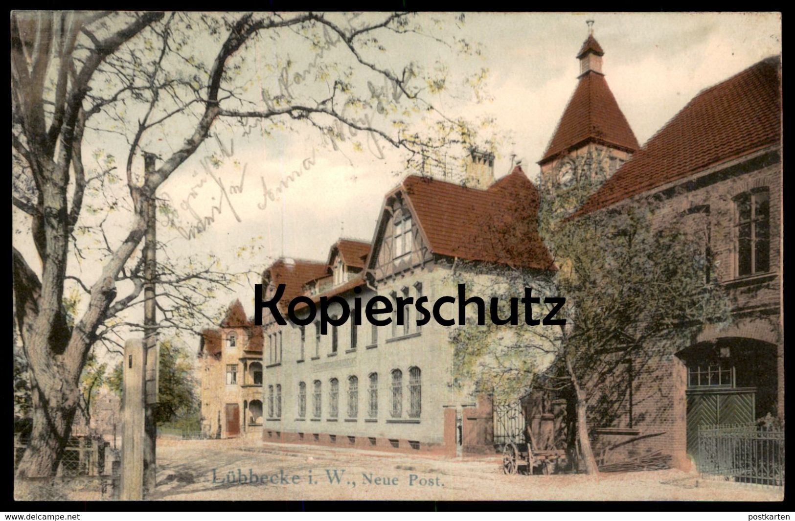 ALTE POSTKARTE LÜBBECKE IN WESTFALEN NEUE POST POSTAMT Ansichtskarte AK Cpa Postcard - Luebbecke