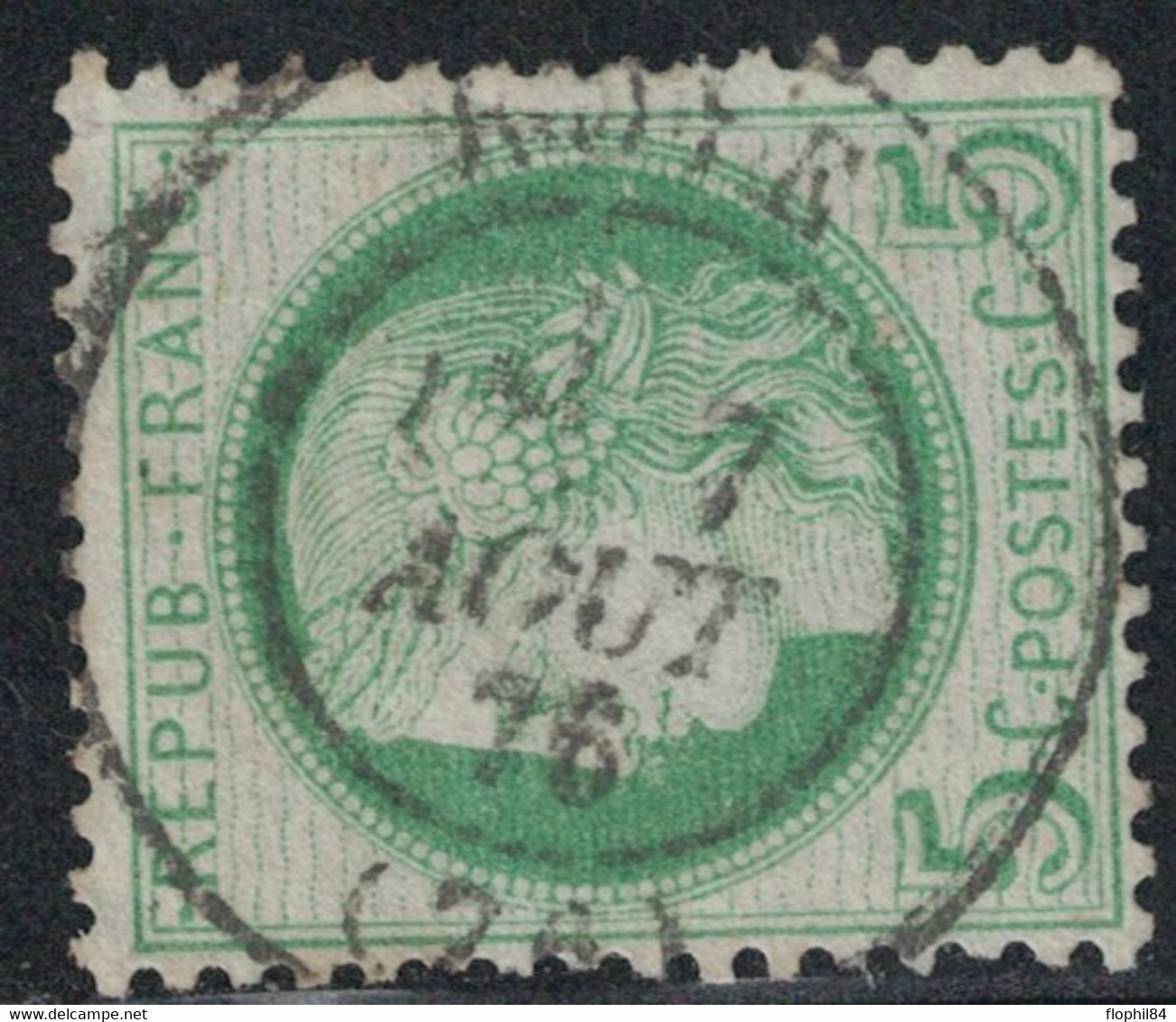 CERES - N°53 - OBLITERATION CACHET A DATE - ROYE - SOMME - COTE TIMBRE 10€. - 1871-1875 Ceres