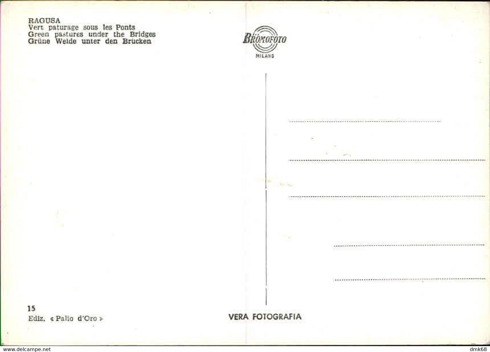 RAGUSA - SOTTO I PONTI VERDE PASCOLO - EDIZIONE PALIO D'ORO - 1950s (13423) - Ragusa