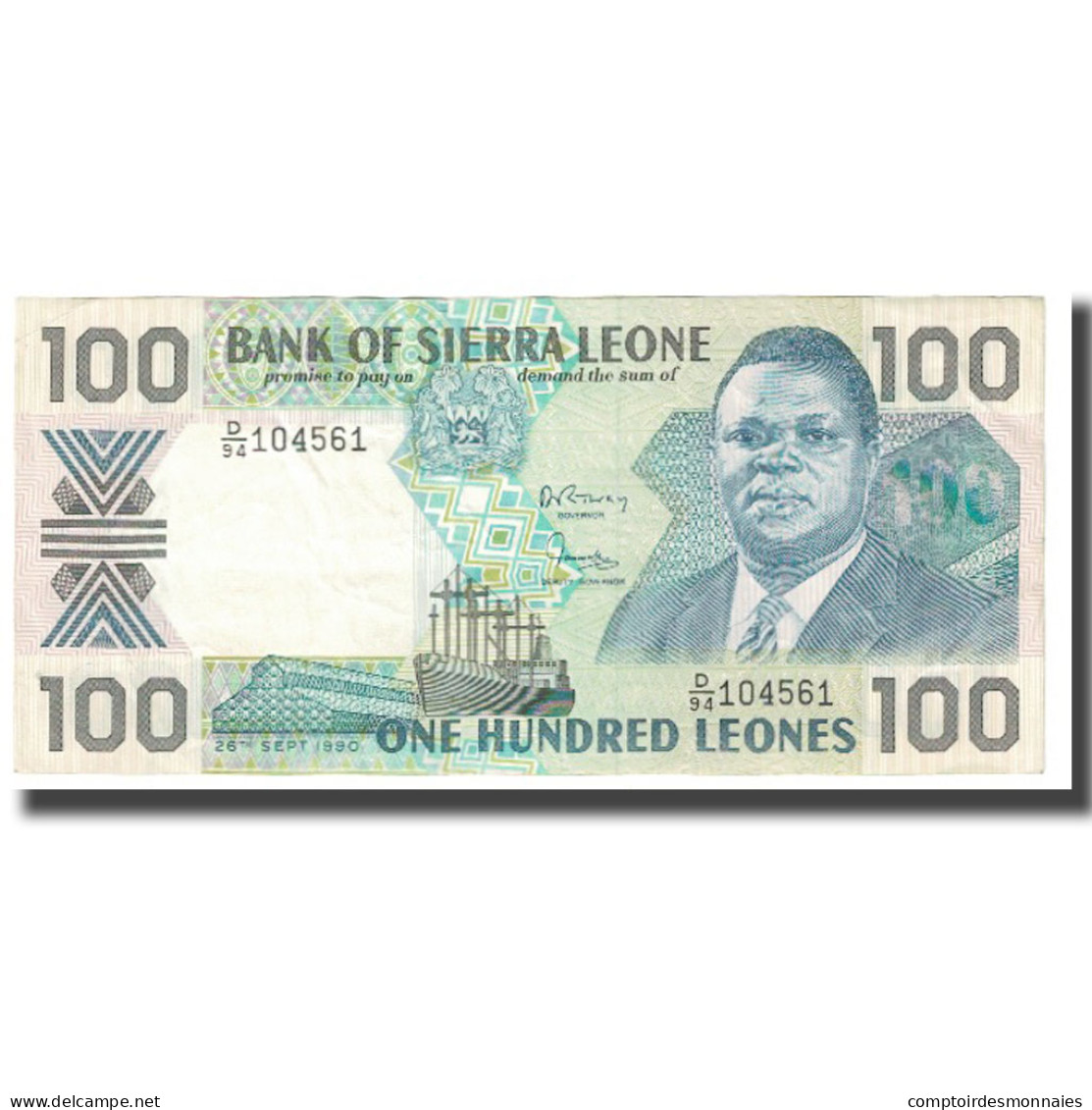 Billet, Sierra Leone, 100 Leones, 1990, 1990-09-26, KM:18c, SUP - Sierra Leone