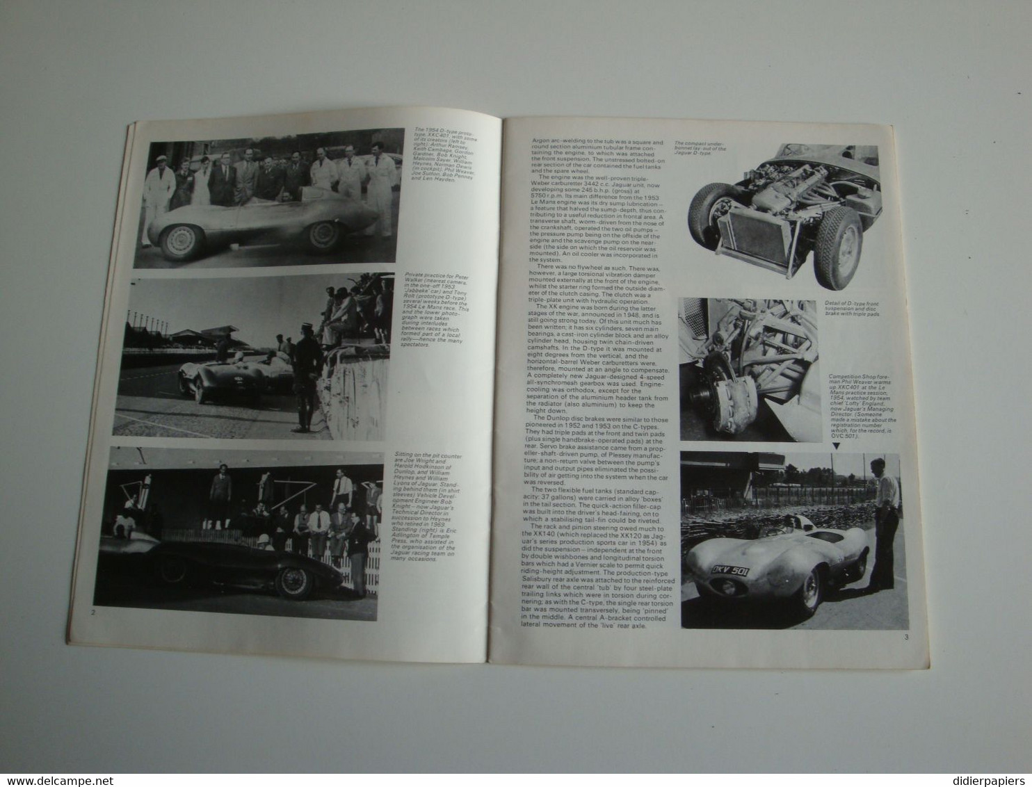 Automobilia,sport-auto,Cars In Profile,Jaguar D-type No11 Par John Appleton 1973 - 1950-Oggi