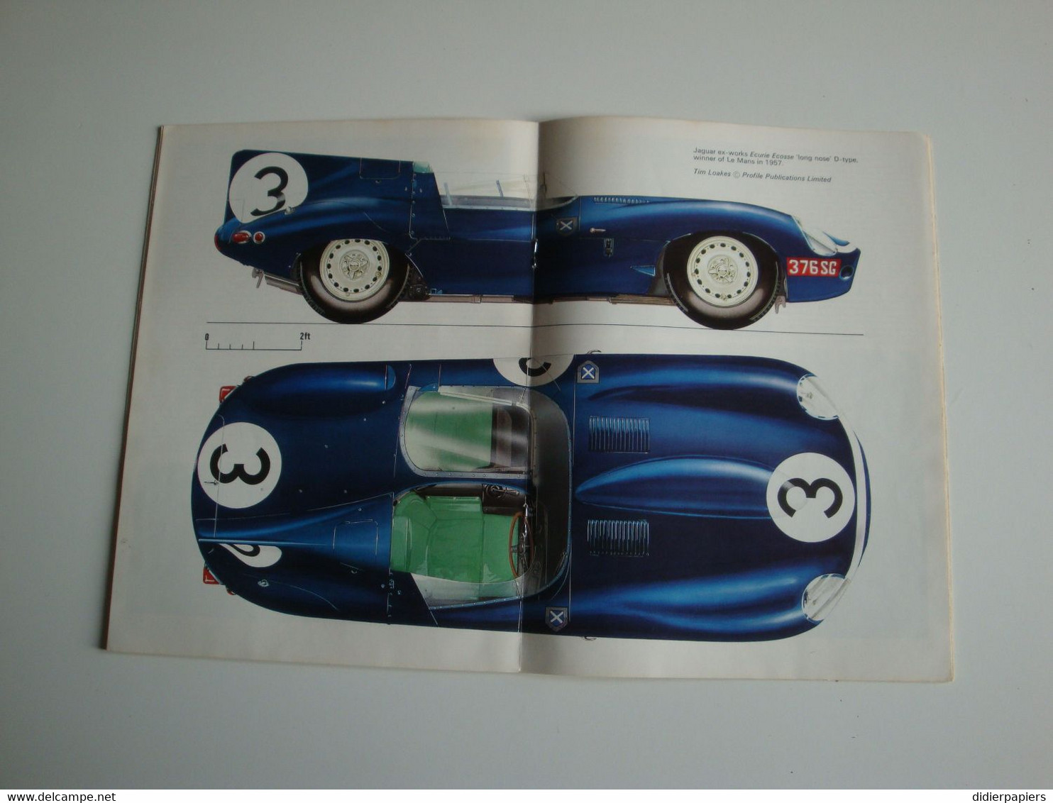 Automobilia,sport-auto,Cars In Profile,Jaguar D-type No11 Par John Appleton 1973 - 1950-Aujourd'hui