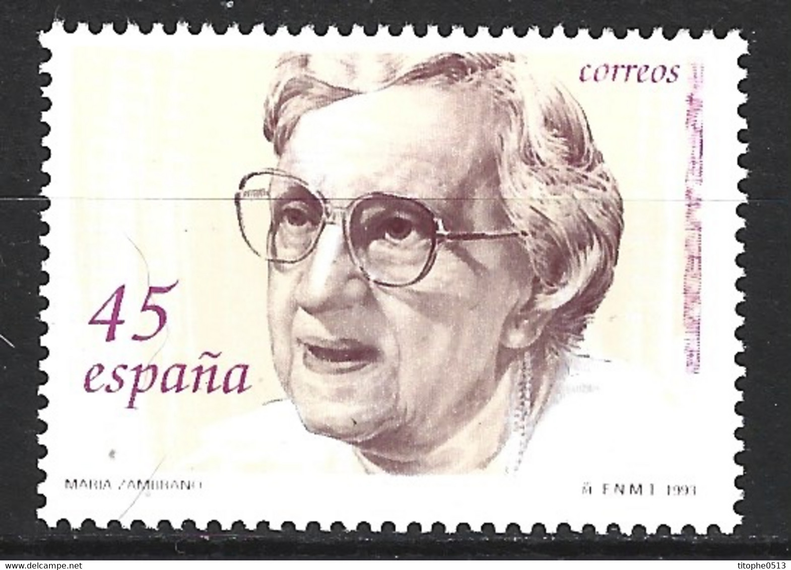 ESPAGNE. N°2833 De 1993. Maria Zambrano. - Ecrivains