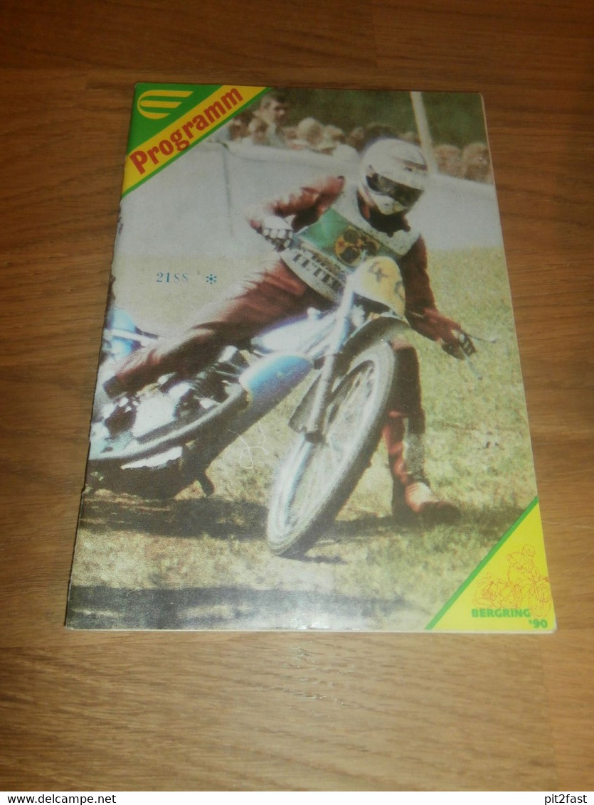 Bergring Teterow 1990 , Bergringrennen , Grasbahn , Programmheft / Programm / Rennprogramm , Program !!! - Motos