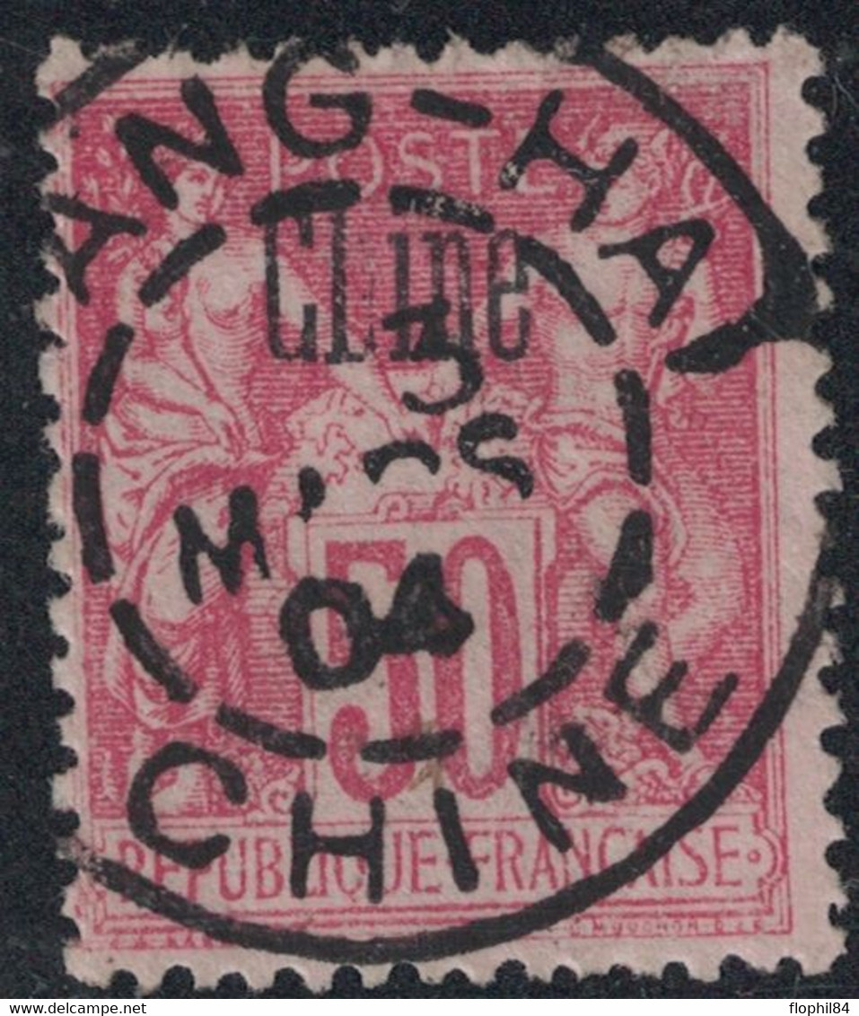 CHINE - SAGE - N°12 - OBLITERATION CENTRAL - SHANG-HAI -CHINE - .3 MARS 1904. - Usati