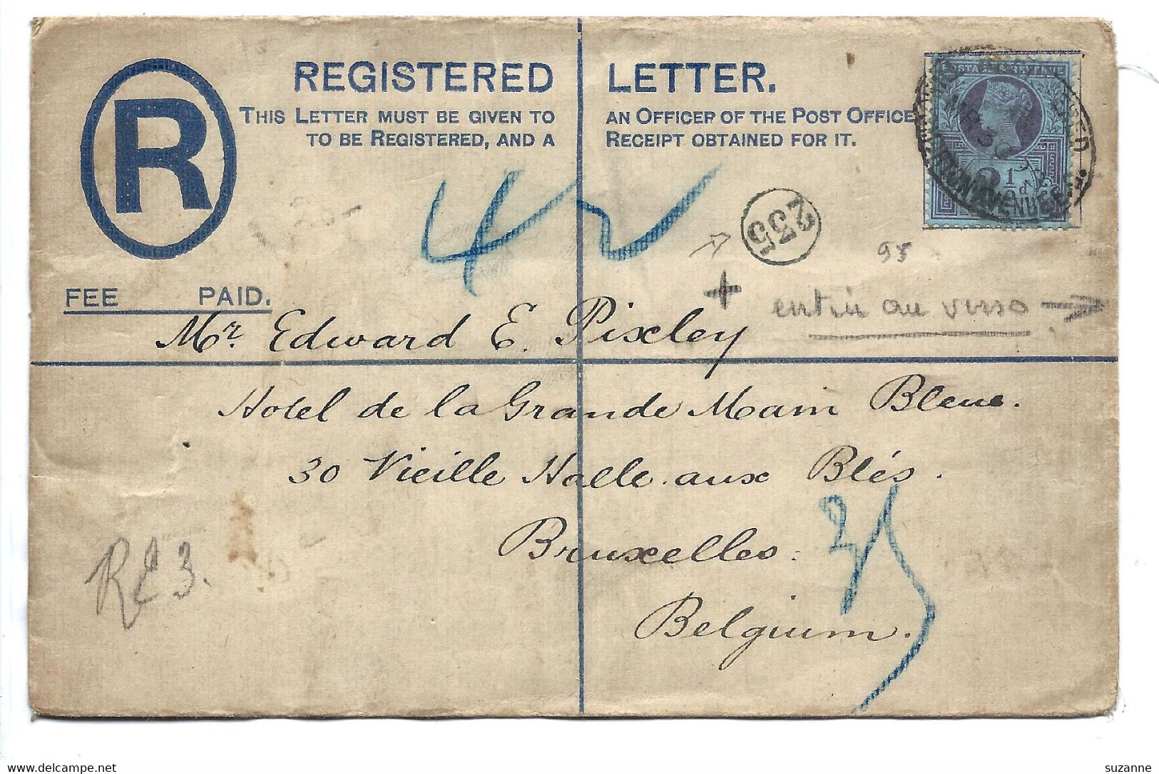 REGISTERED Letter 1893 - Covers & Documents