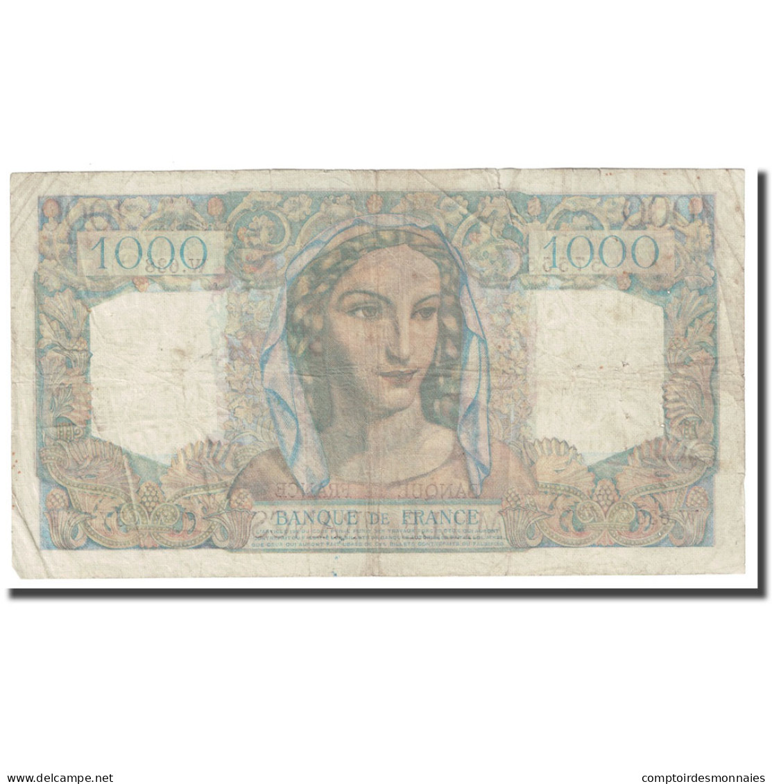 France, 1000 Francs, Minerve Et Hercule, 1950, 1950-03-02, TB, Fayette:41.31 - 1 000 F 1945-1950 ''Minerve Et Hercule''