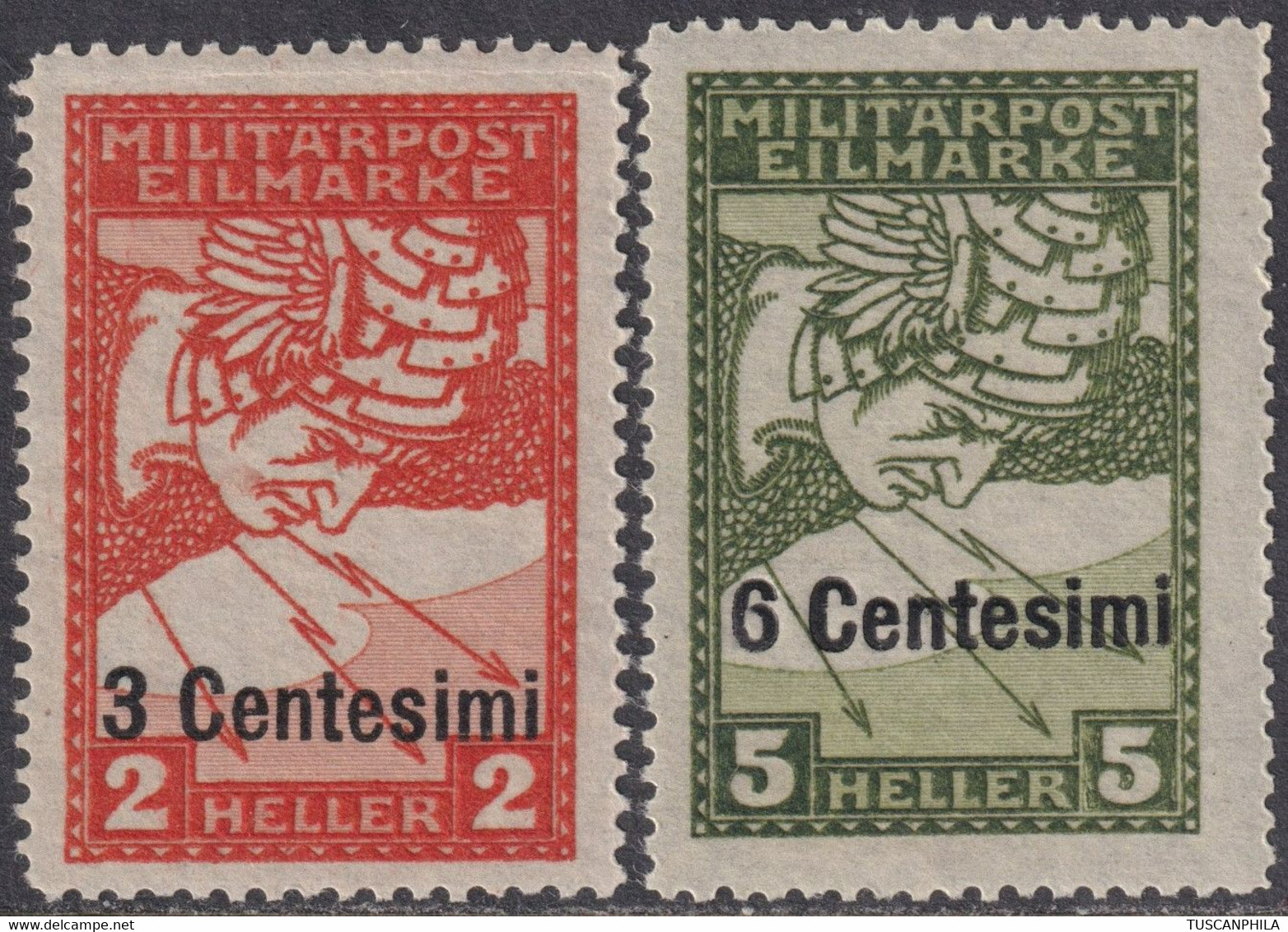 Espressi Serie Completa Sass 4 MNH** CV 150 - Austrian Occupation