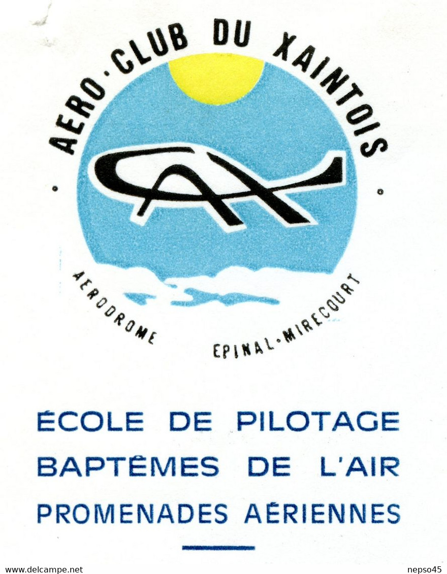 Ecole De Pilotage.Baptèmes De L'Air.Promenades Aériennes.Aéro-Club Du Xaintois.Aérodrome Epinal-Mirecourt.Juvaincourt. - Sport En Toerisme