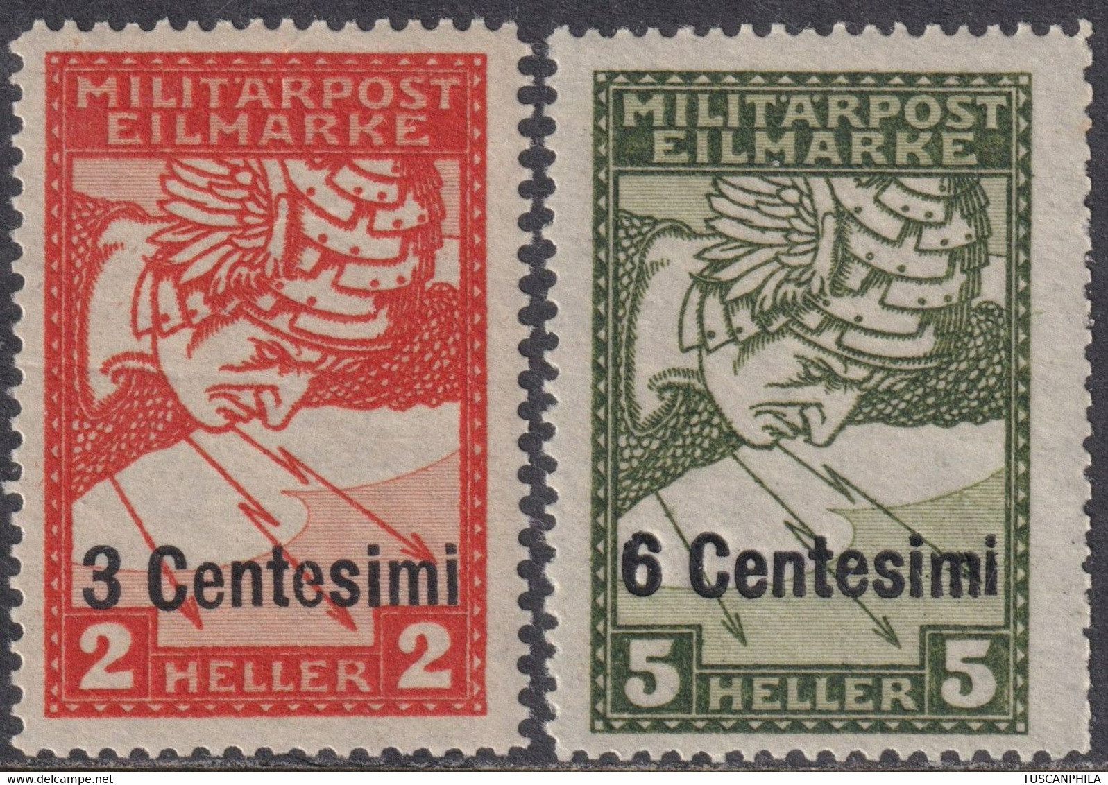 Espressi Serie Completa Sass 4 MNH** CV 150 - Occ. Autrichienne