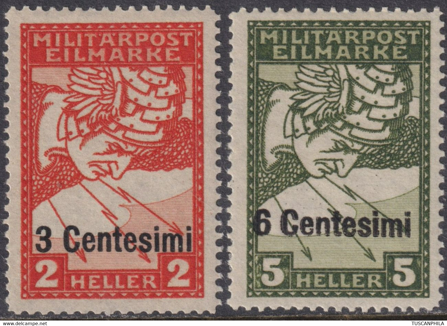 Espressi Serie Completa Sass 4 MNH** CV 150 - Occ. Autrichienne