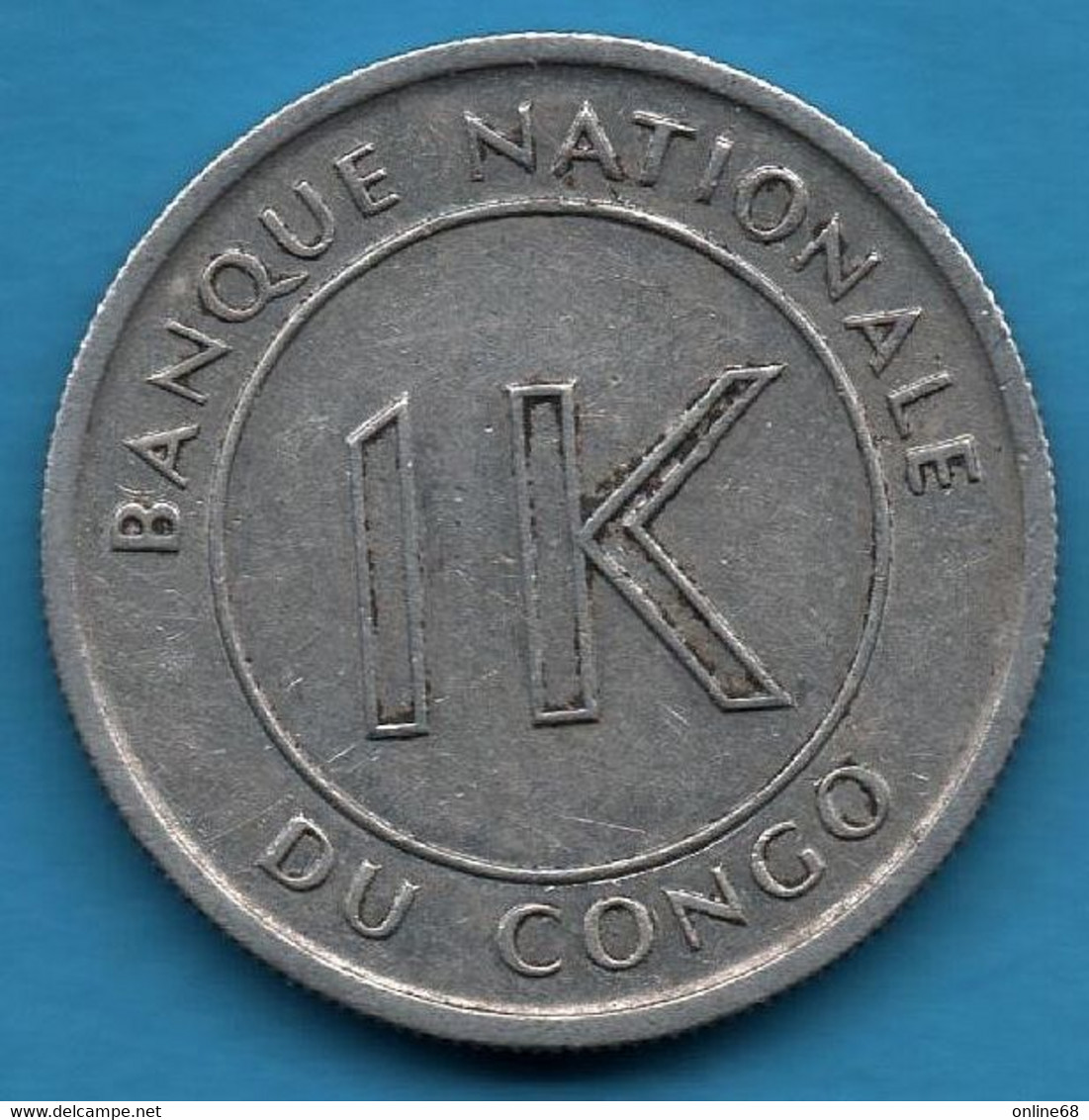 CONGO 1 LIKUTA 1967 KM# 8 - Congo (Democratic Republic 1964-70)