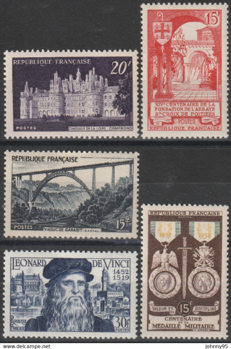 Année 1952 - N° 924 - 926 à 929 - Lot De 5 Valeurs - Neufs Sauf N° 929 TC - Ungebraucht