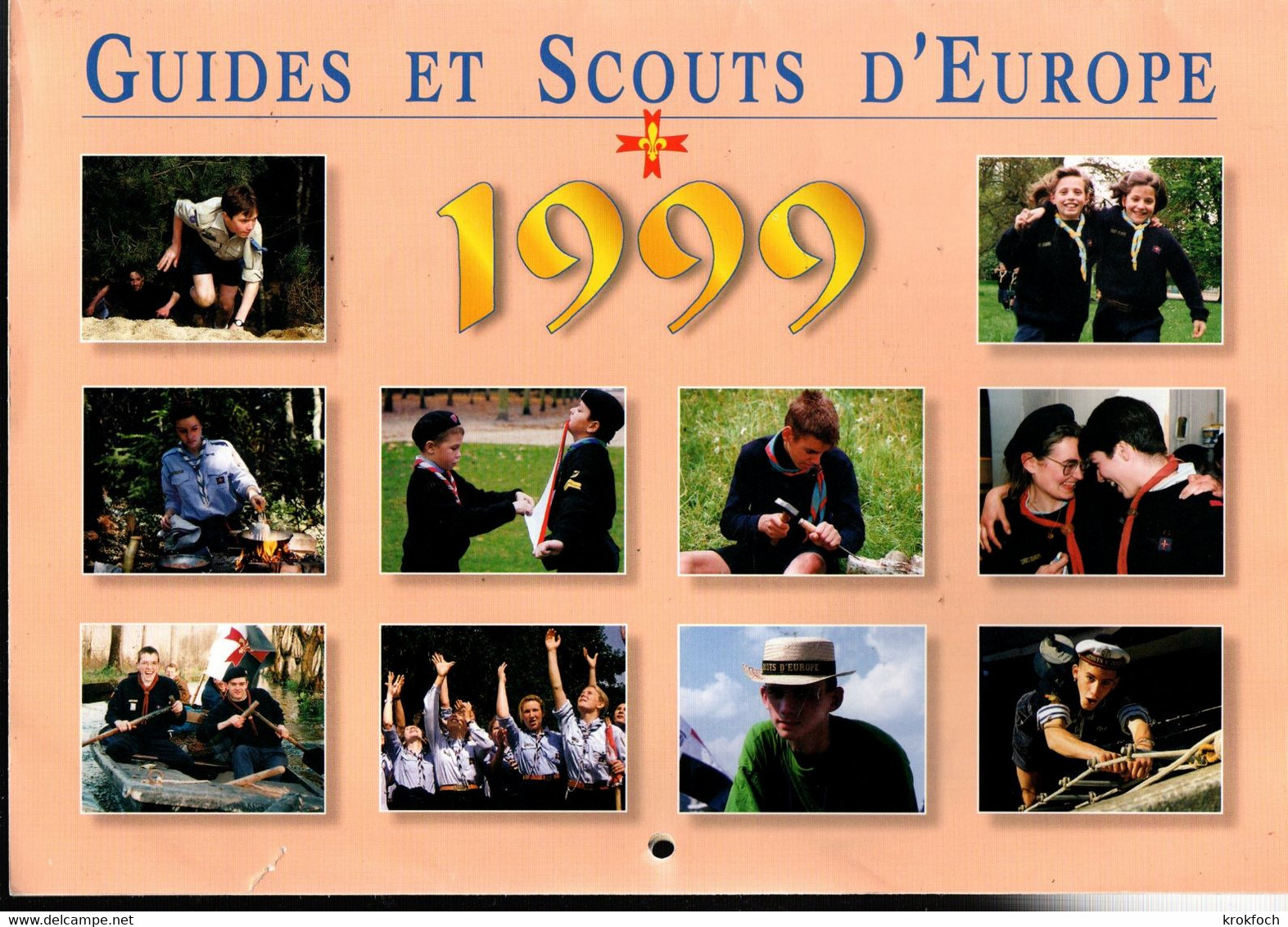 Scouts D'Europe : Six Calendriers 1998 1999 2001 2003 2006 2007 - Scoutisme Scout - Grand Format : 1991-00