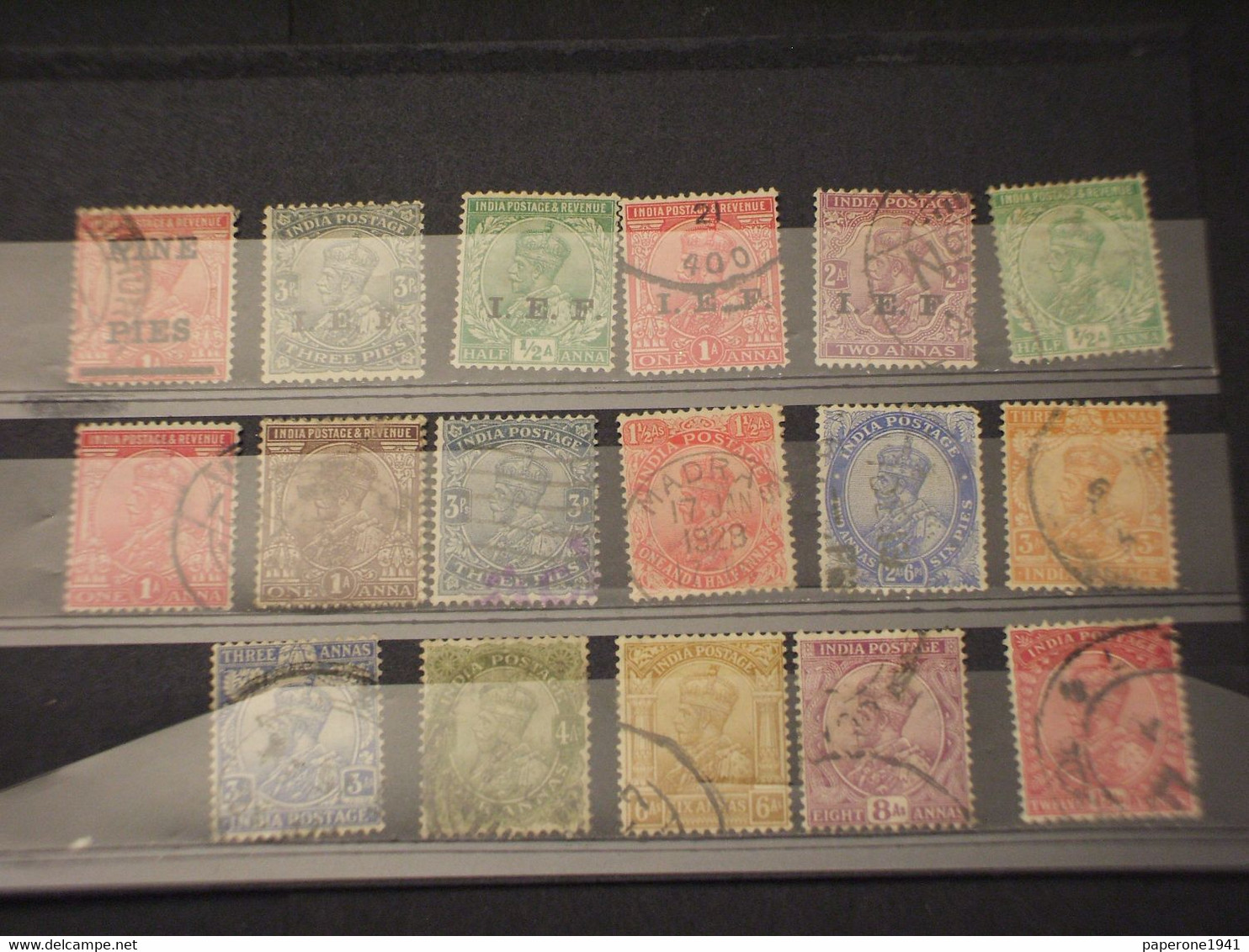 INDIA - INSIEME: RE DI 17 VALORI - TIMBRATI/USED - Collections, Lots & Series