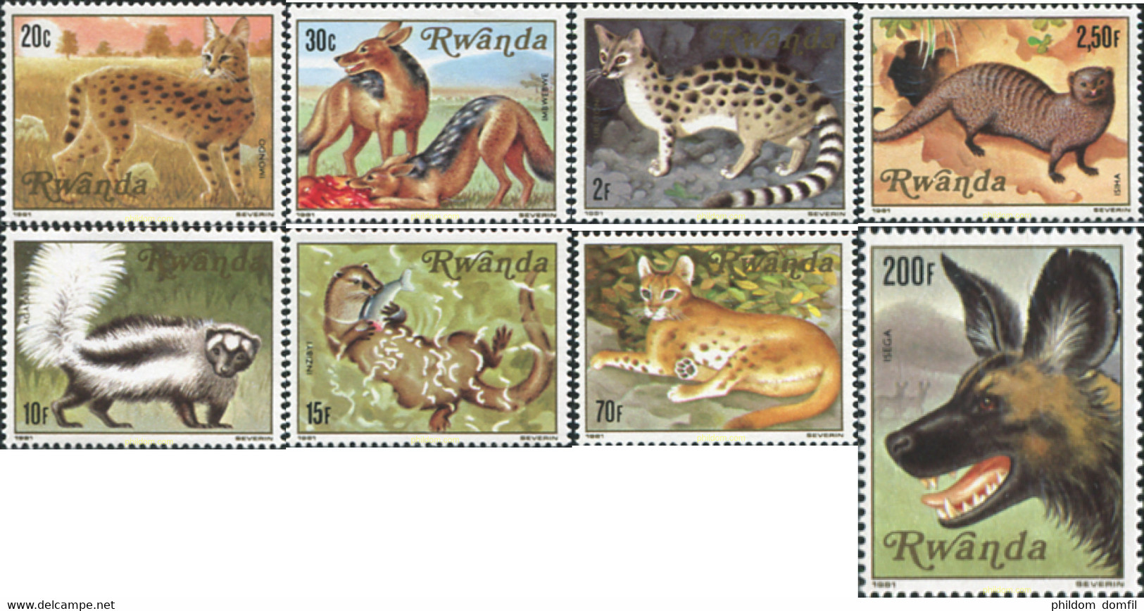 63295 MNH RUANDA 1981 FAUNA - 1980-1989