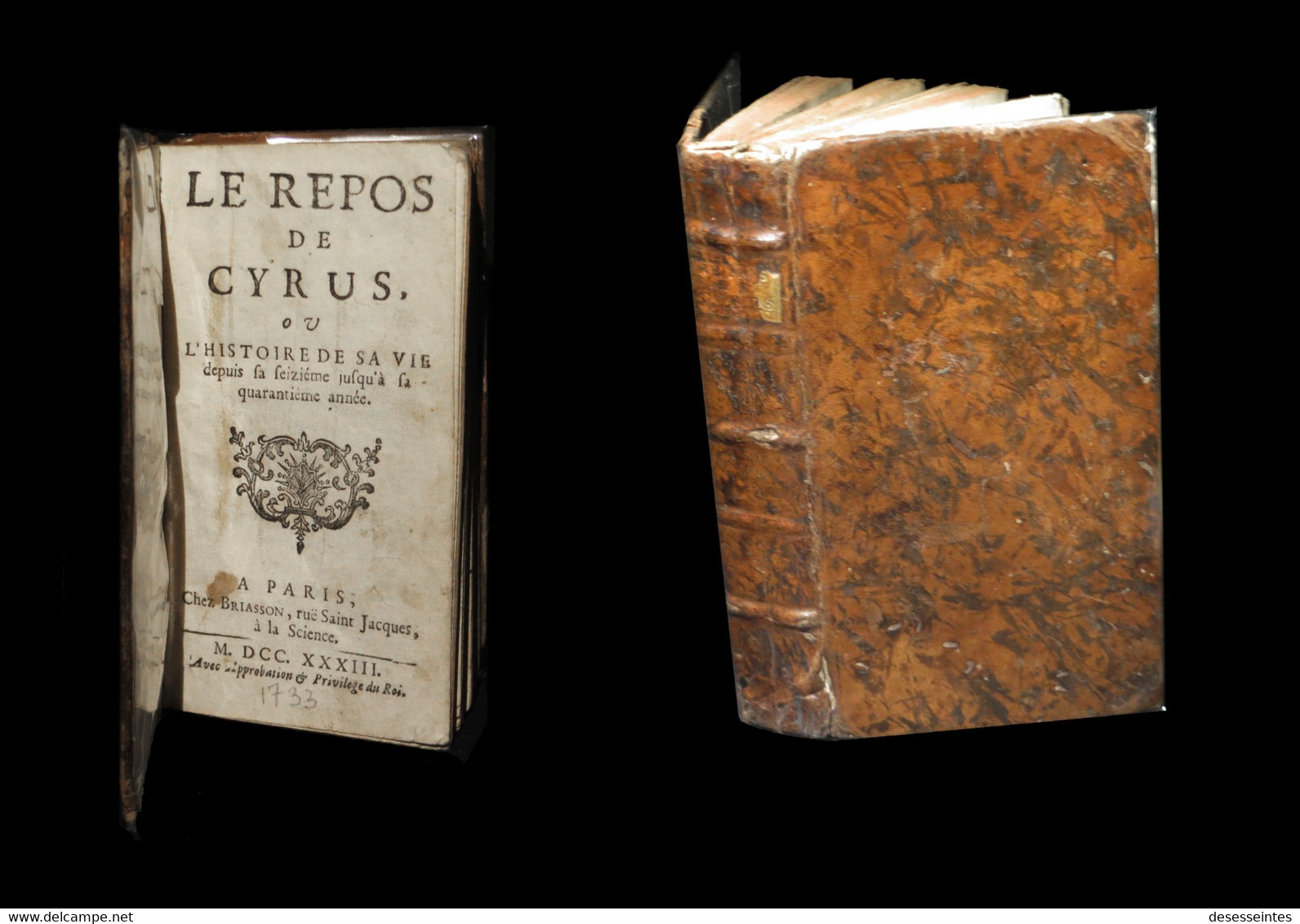 [PHILOSOPHIE] PERNETTI / PERNETY (Jacques) - Le Repos De Cyrus. 1733. - 1701-1800